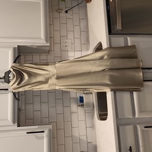 Silk light green dress